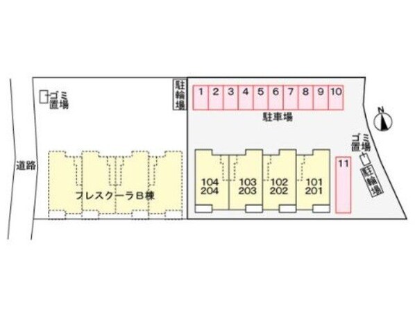 フレスクーラＣの物件外観写真